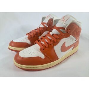 Nike Air Jordan 1 Mid Size 11.5W Sail Madder Root BQ6472-180 New No Lid Box